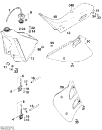 Tank, Seat, Side Cover