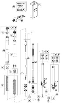 Front Fork Disassembled