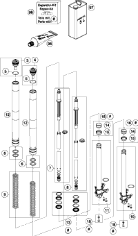 Front Fork Disassembled