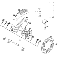 Front Wheel Sx, Mxc