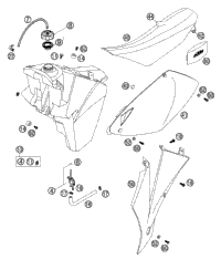 Tank, Seat, Covers Sx