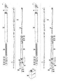 Fork Legs White Power