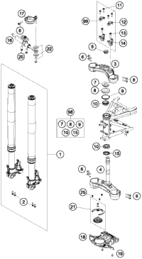 Front Fork, Triple Clamp
