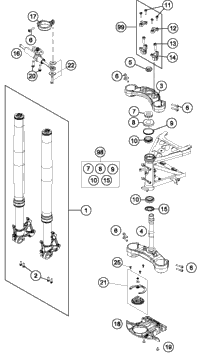 Front Fork, Triple Clamp