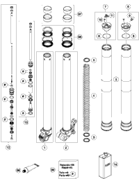 Front Fork Disassembled