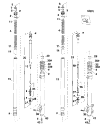 Front Fork Legs Marzocchi 45