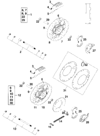 Front Wheel, Rear Wheel