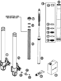 Front Fork, Disassembled