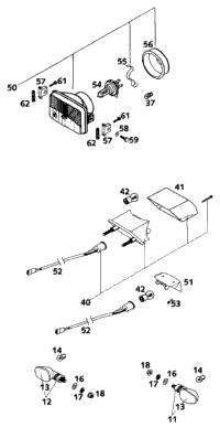 Head Light, Rear Light, Flasher