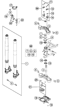 Front Fork, Triple Clamp