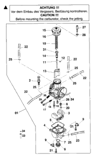 Carburetor Keihin Pwk 39/38Ag