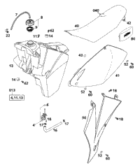 Tank, Seat, Covers Sx