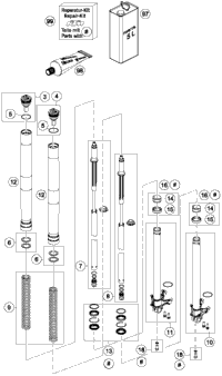 Front Fork Disassembled