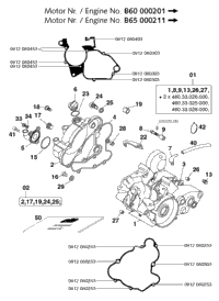 Engine Case (B60 000201, B65 000211)