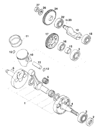Crank Shaft, Piston