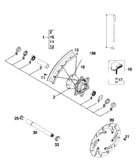 Front Wheel Sx, Exc