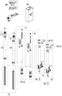 Front Fork Disassembled