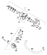 Water Pump, Therostat