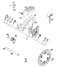 Front Wheel Sc, Exc, Egs