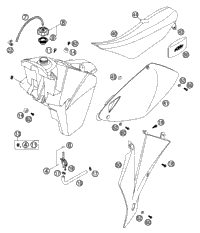 Tank, Seat, Cover Sx