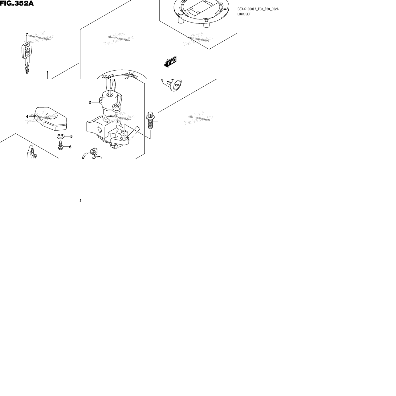 Lock Set (Gsx-S1000l7 E33)