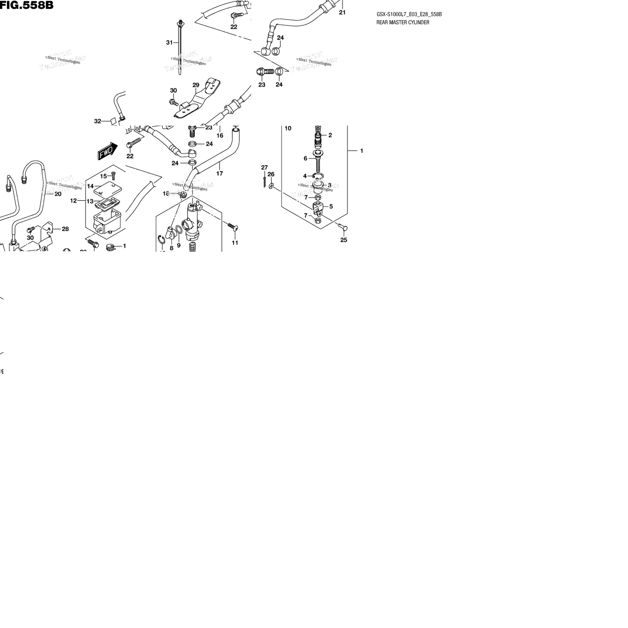 Rear Master Cylinder (Gsx-S1000al7 E03)