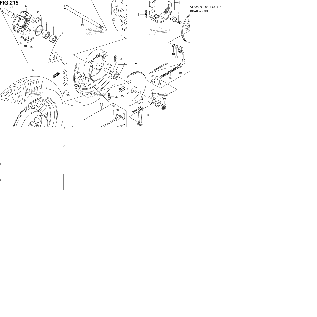 Rear Wheel (Vl800cl3 E03)