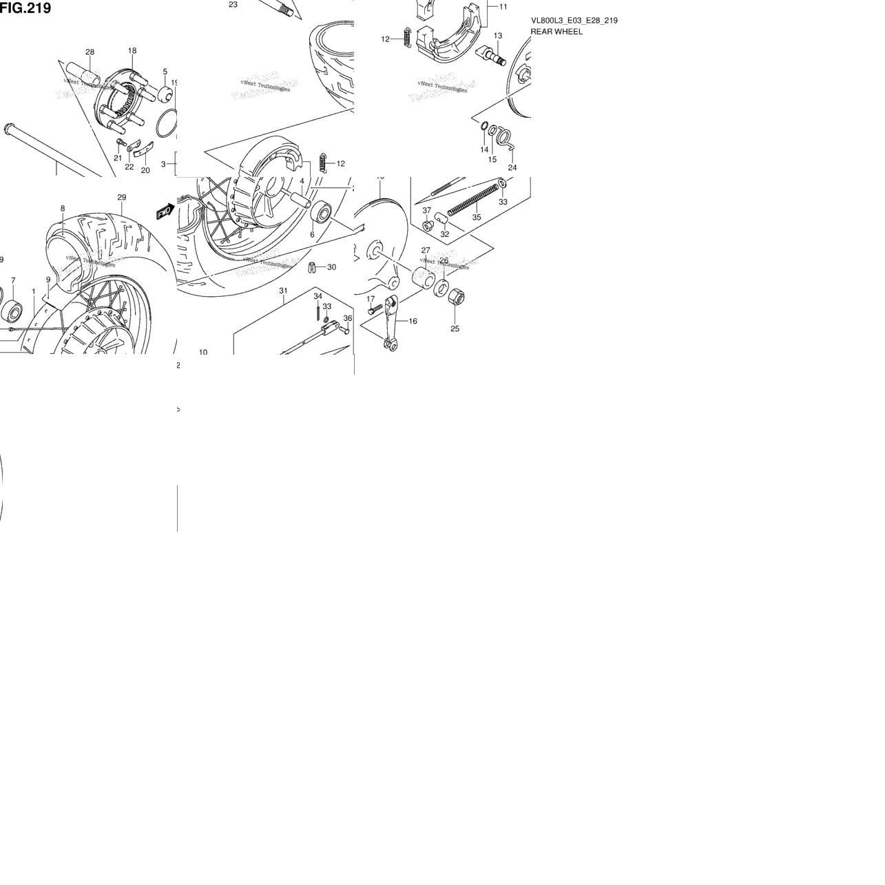 Rear Wheel (Vl800tl3 E28)