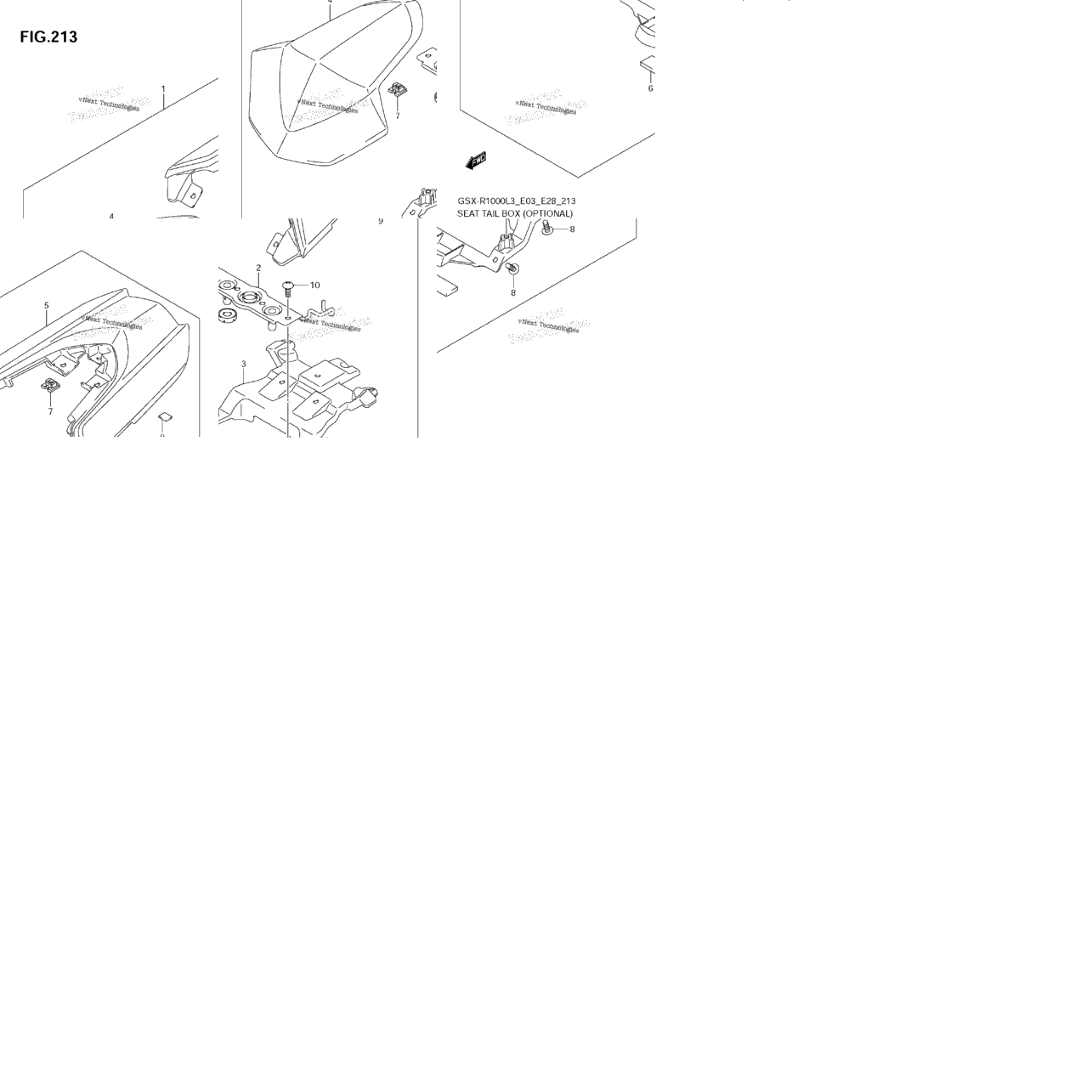 Seat Tail Box (Optional) (Gsx-R1000l3 E28)