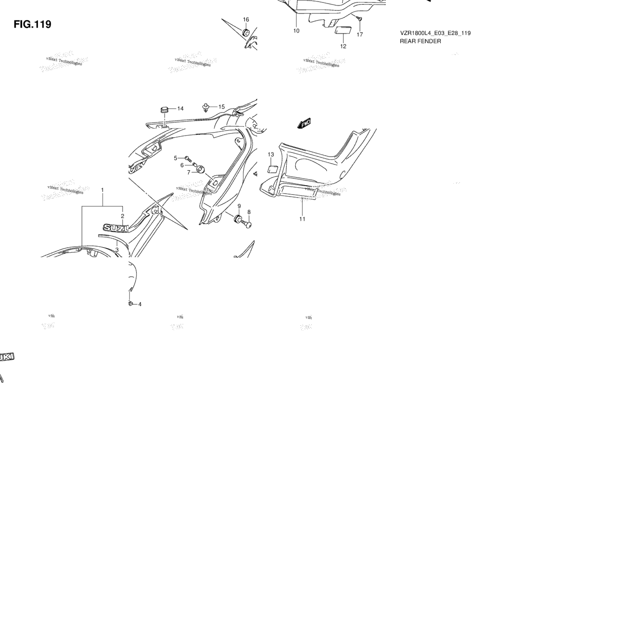 Rear Fender (Vzr1800l4 E03)