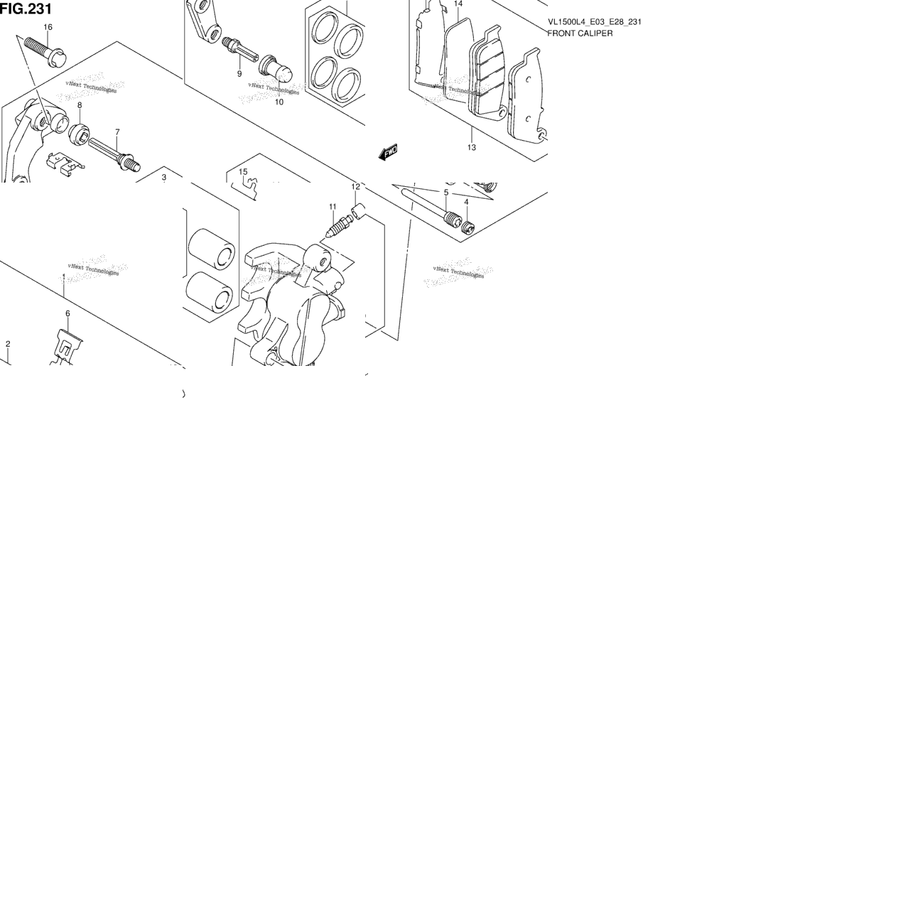 Front Caliper (Vl1500bl4 E03)