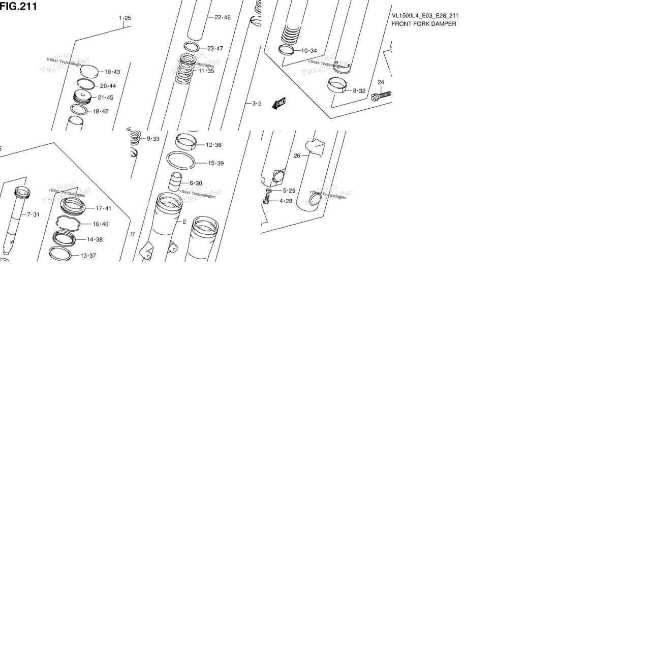 Front Fork Damper (Vl1500l4 E28)