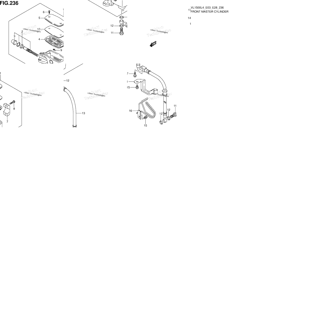 Front Master Cylinder (Vl1500l4 E33)