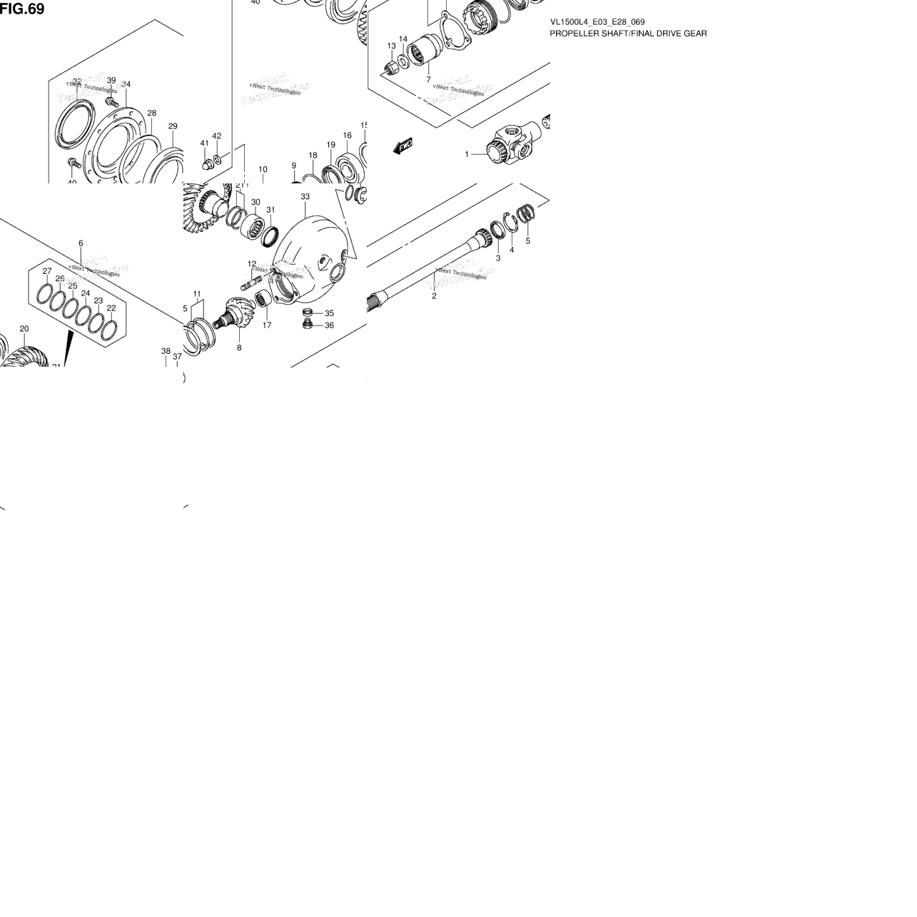 Propeller Shaft/Final Drive Gear (Vl1500l4 E03)