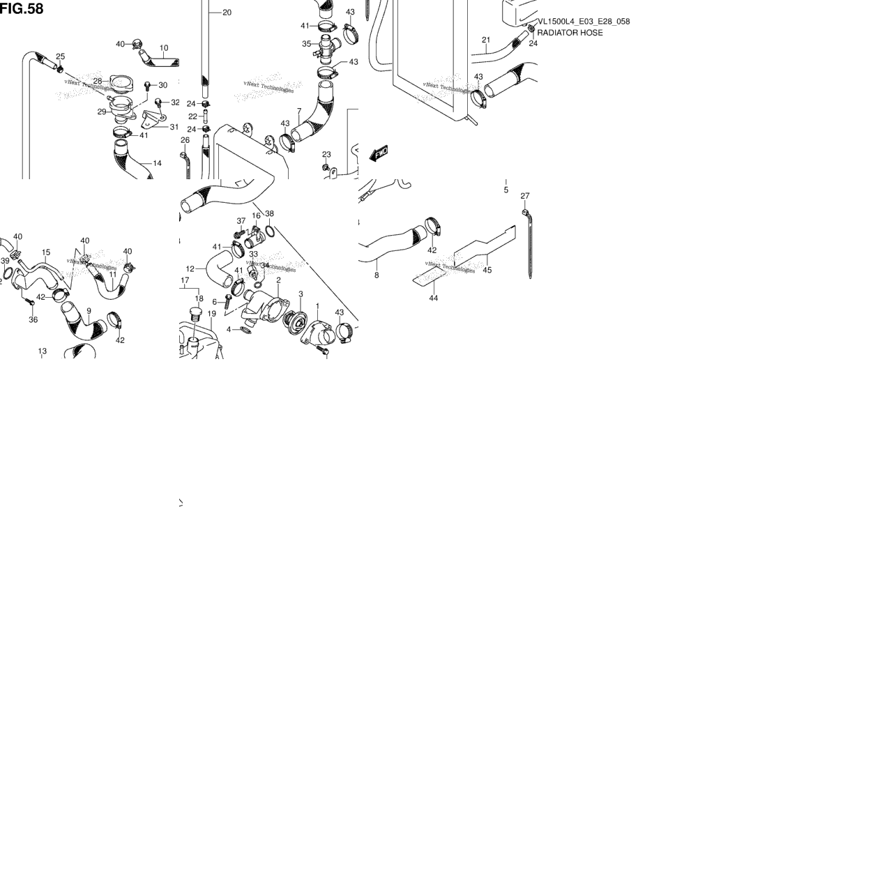 Radiator Hose (Vl1500l4 E03)
