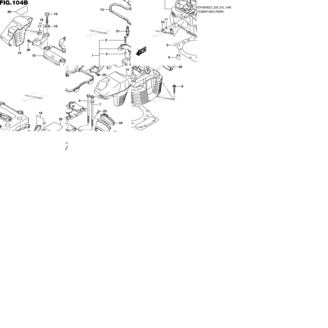 Cylinder Head (Front) (Vzr1800bzl5 E33)