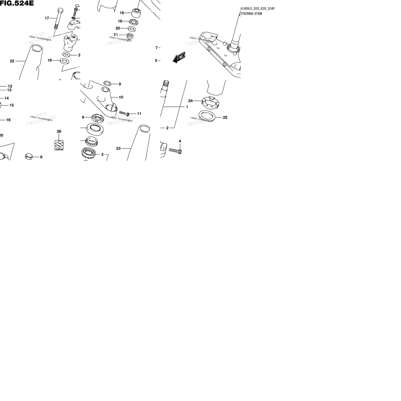 Steering Stem (Vl800tl5 E33)
