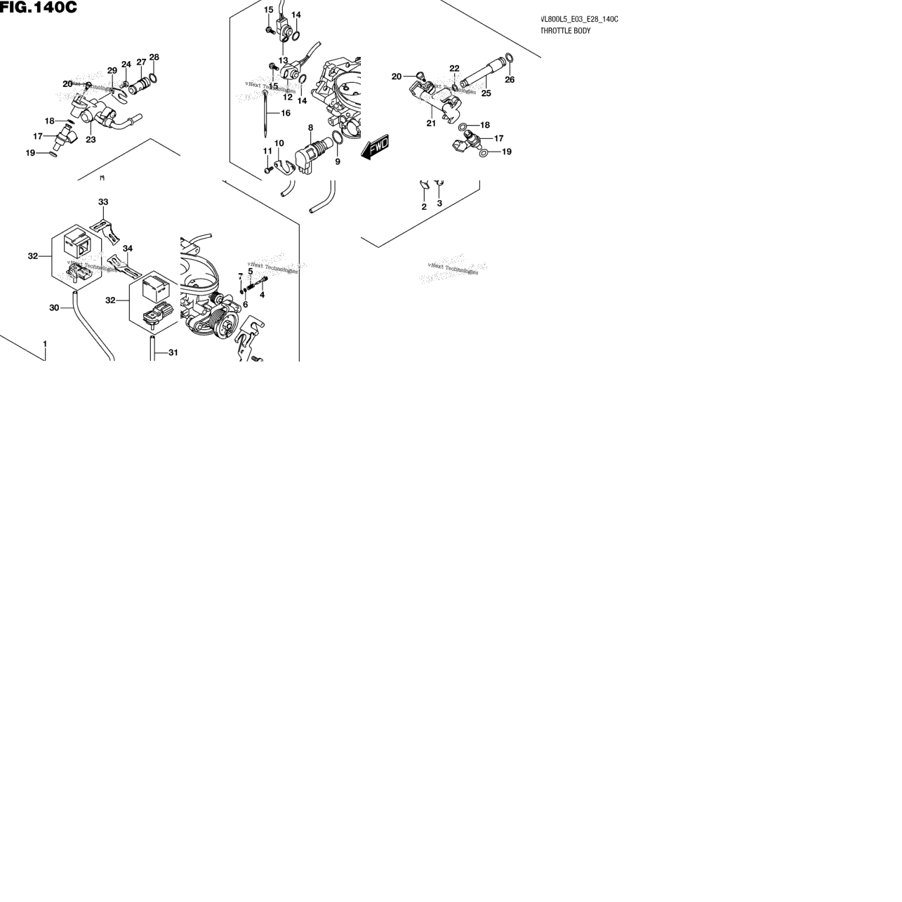 Throttle Body (Vl800tl5 E03)