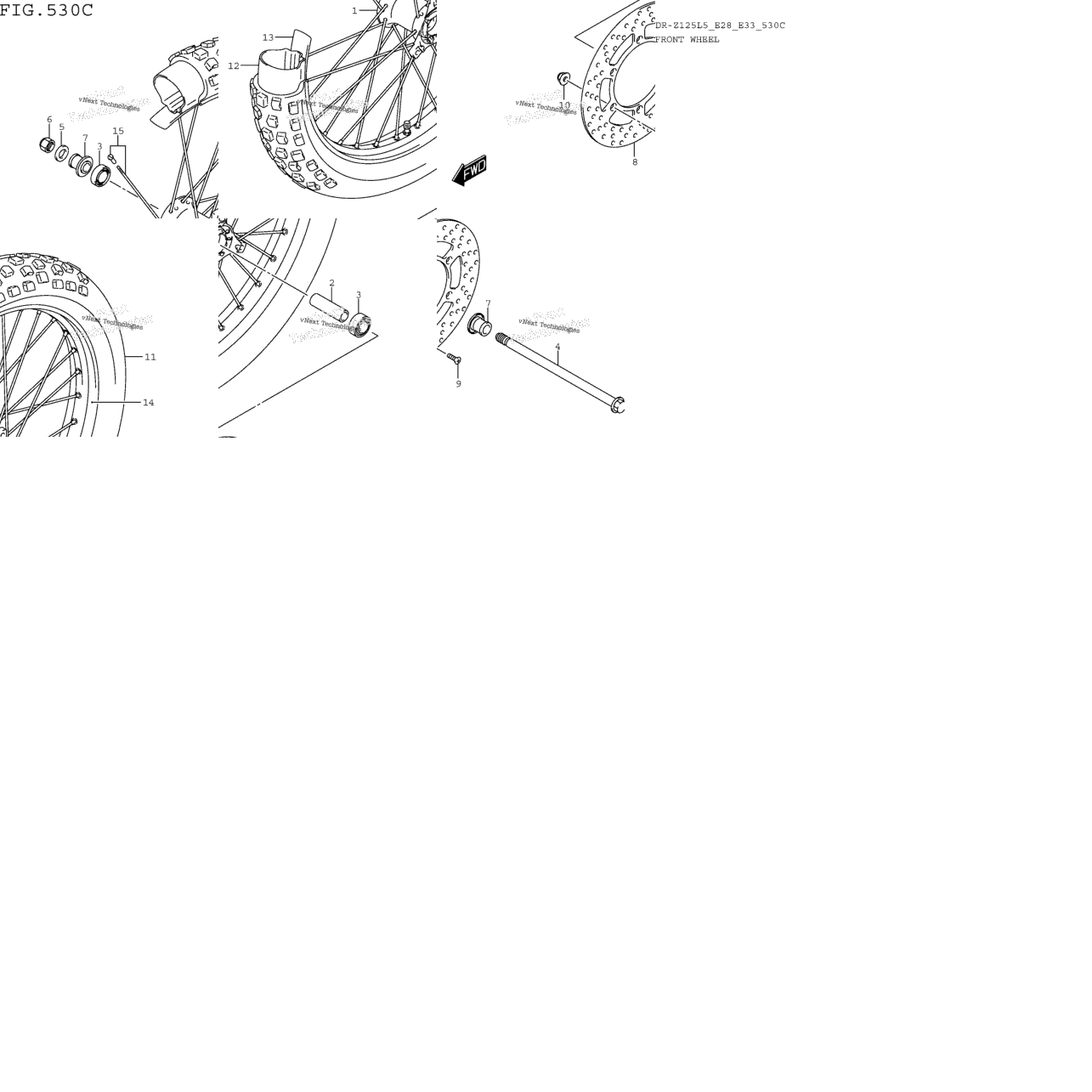 Front Wheel (Dr-Z125ll5 E28)
