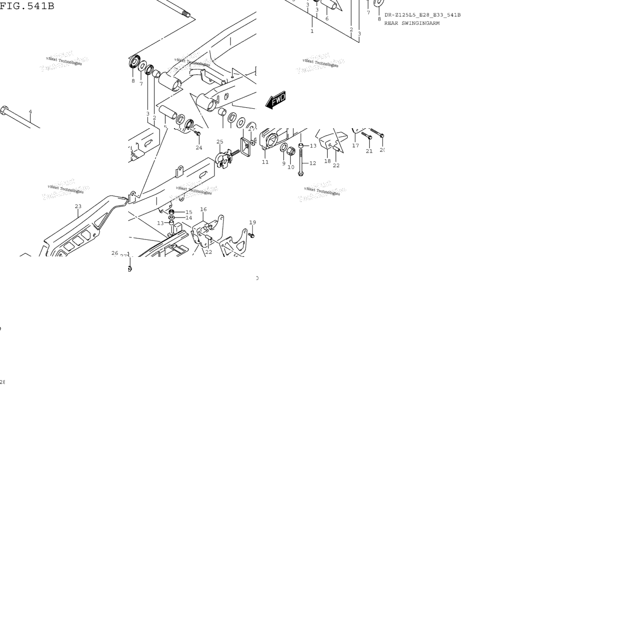 Rear Swingingarm (Dr-Z125l5 E33)