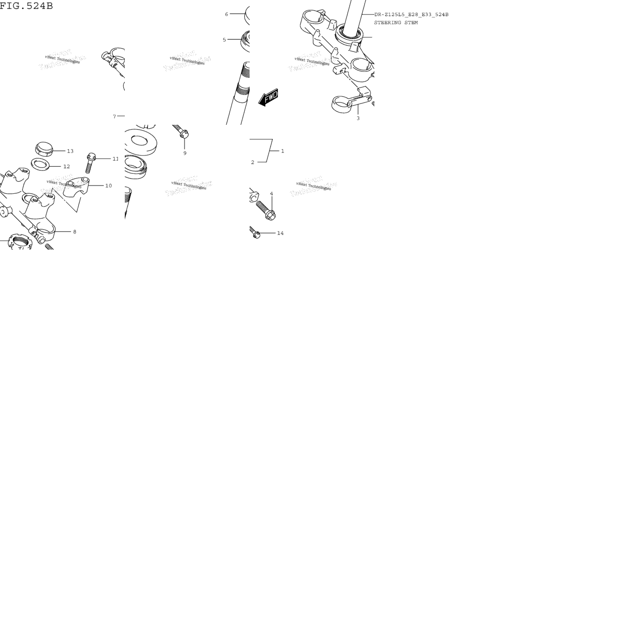 Steering Stem (Dr-Z125l5 E33)