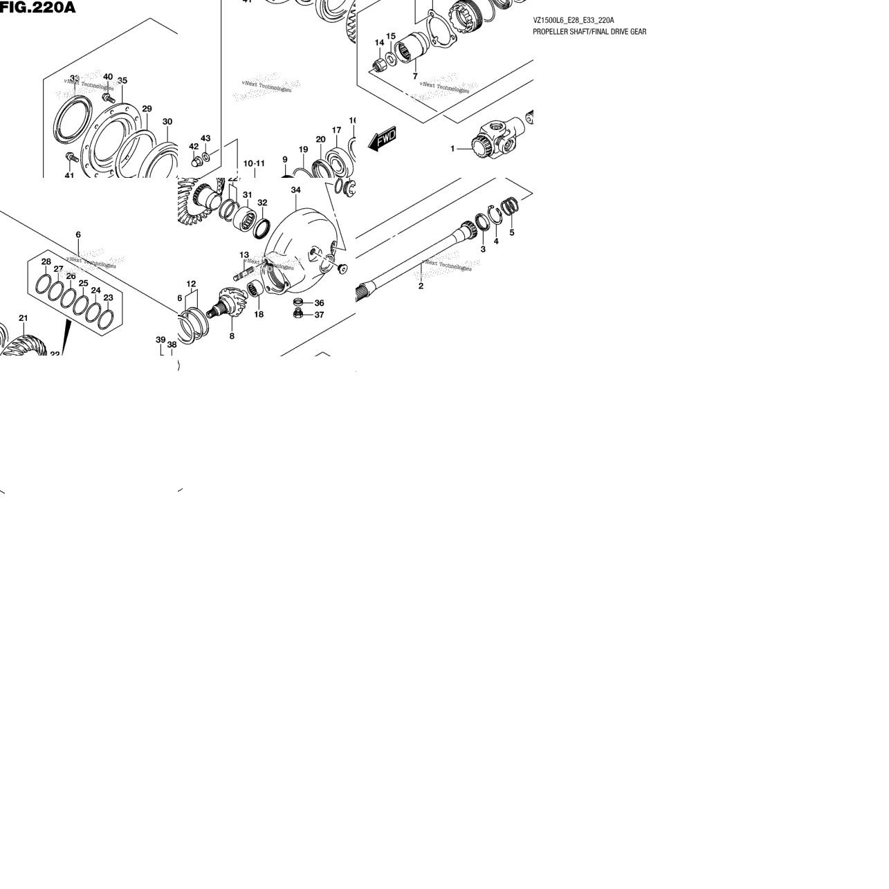 Propeller Shaft/Final Drive Gear