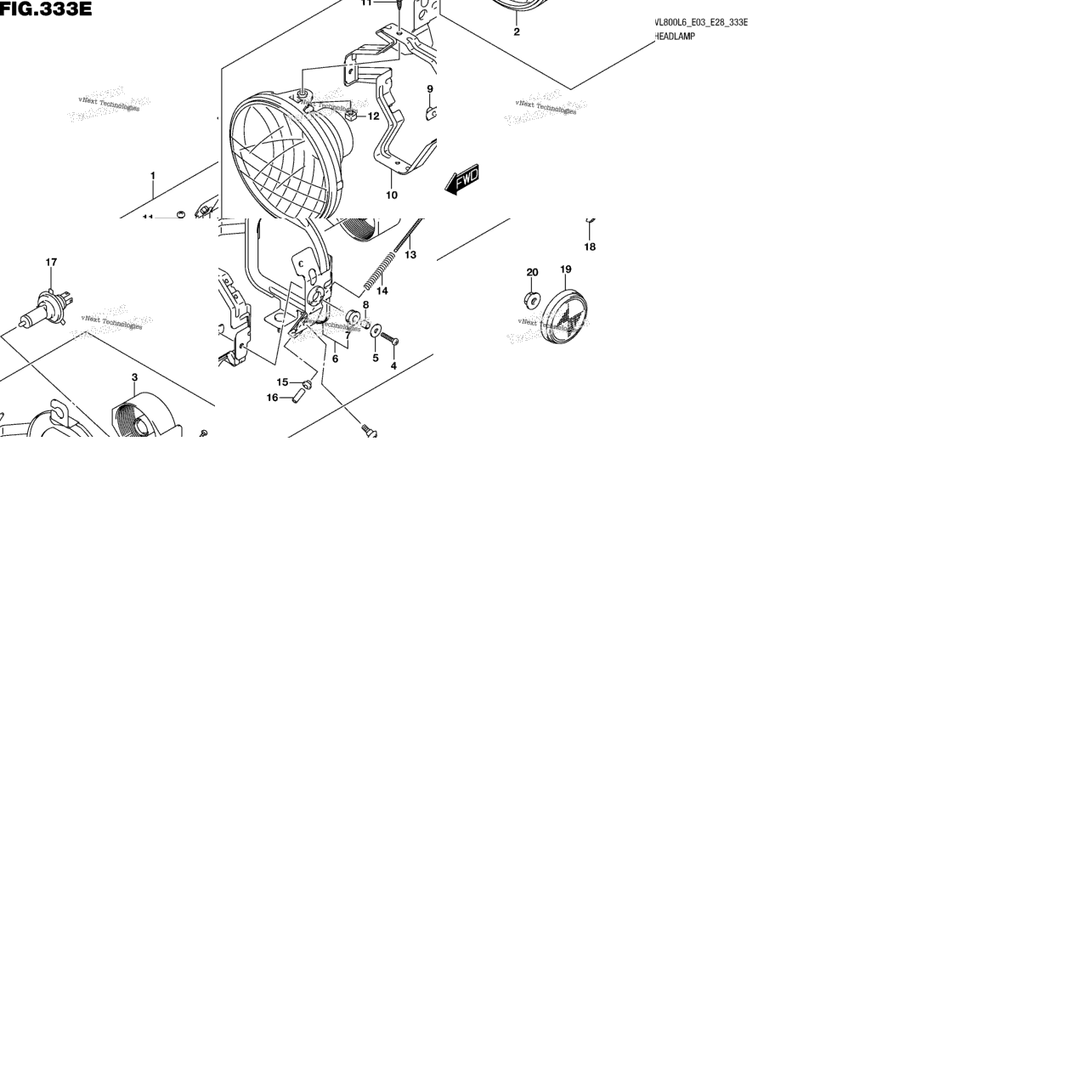 Headlamp (Vl800tl6 E28)