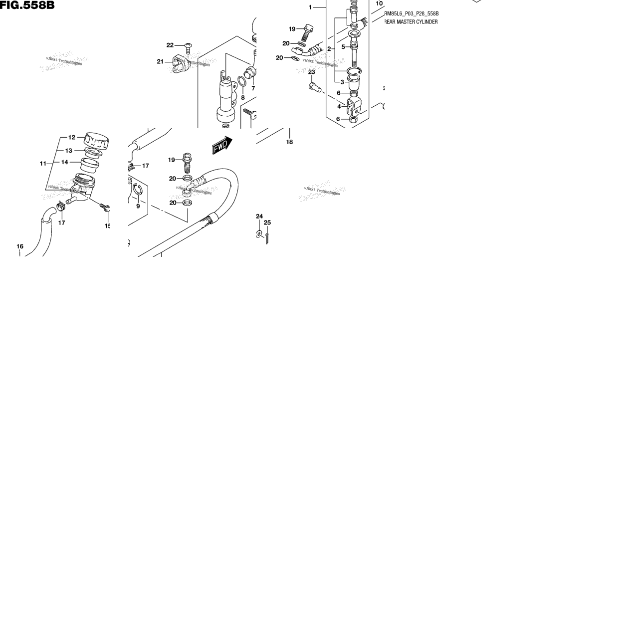 Rear Master Cylinder (Rm85l6 P28)