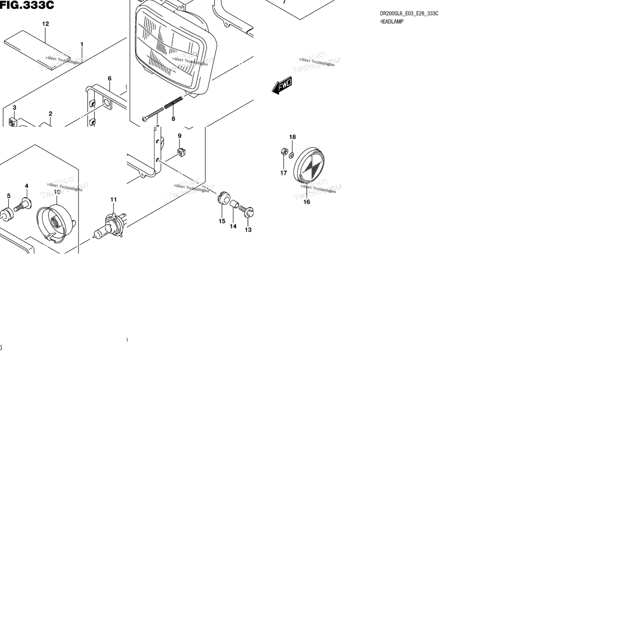 Headlamp (Dr200sl6 E33)