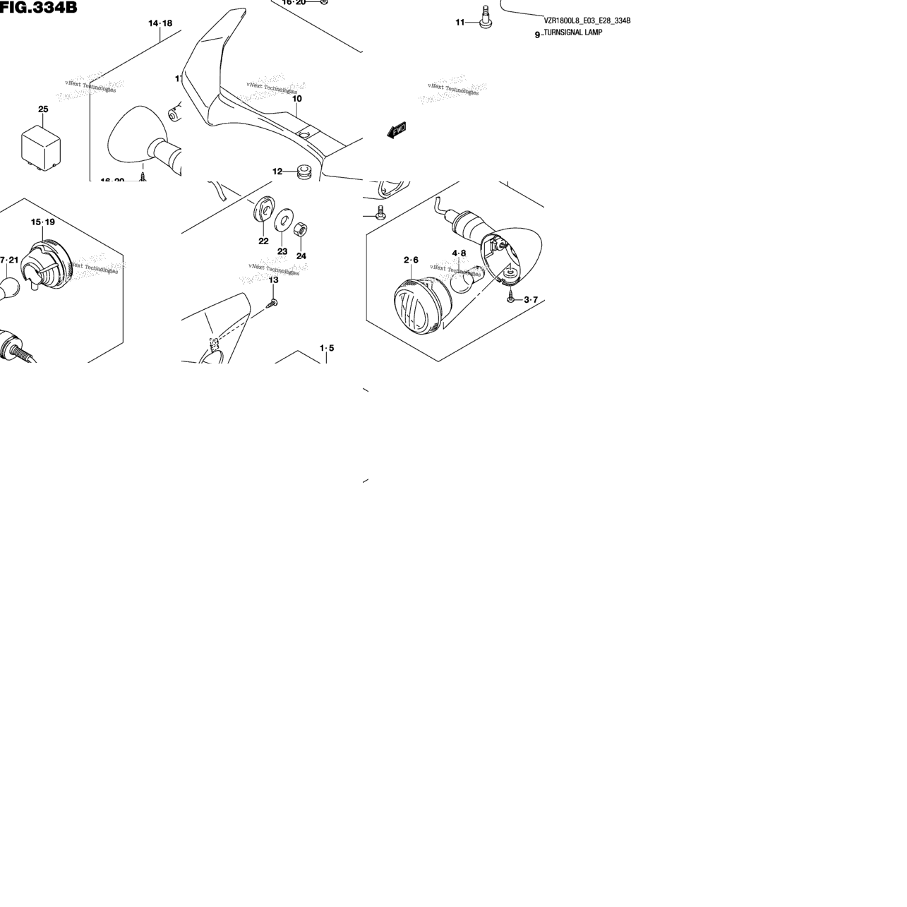 Turnsignal Lamp (Vzr1800bzl8 E03)