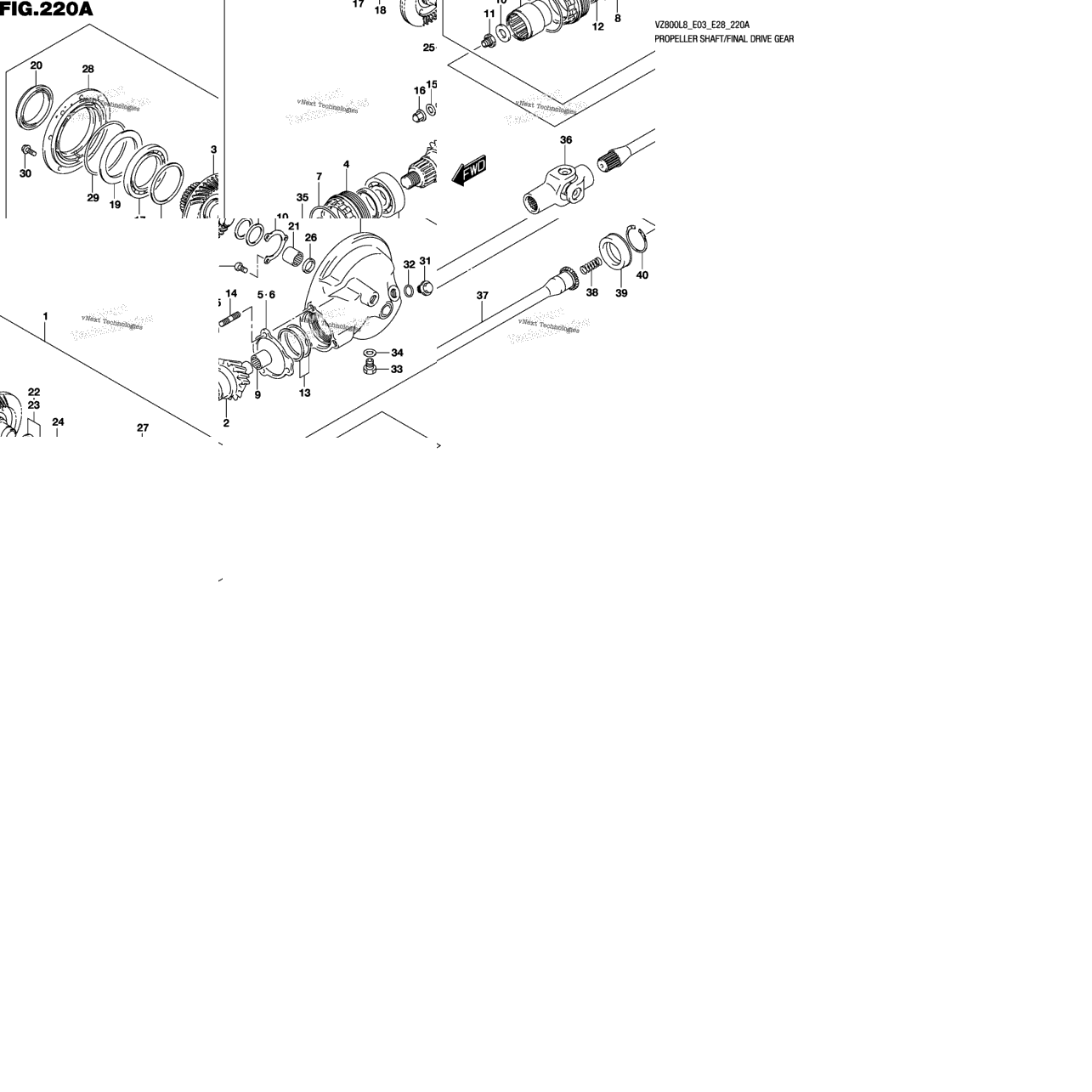 Propeller Shaft/Final Drive Gear
