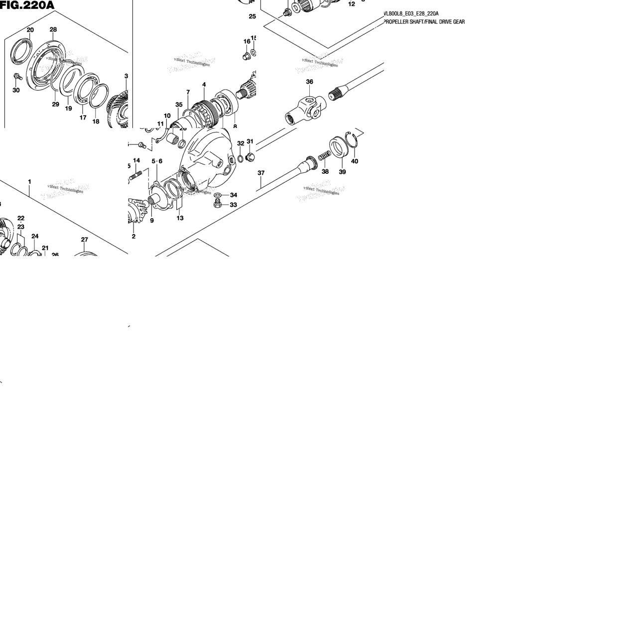 Propeller Shaft/Final Drive Gear