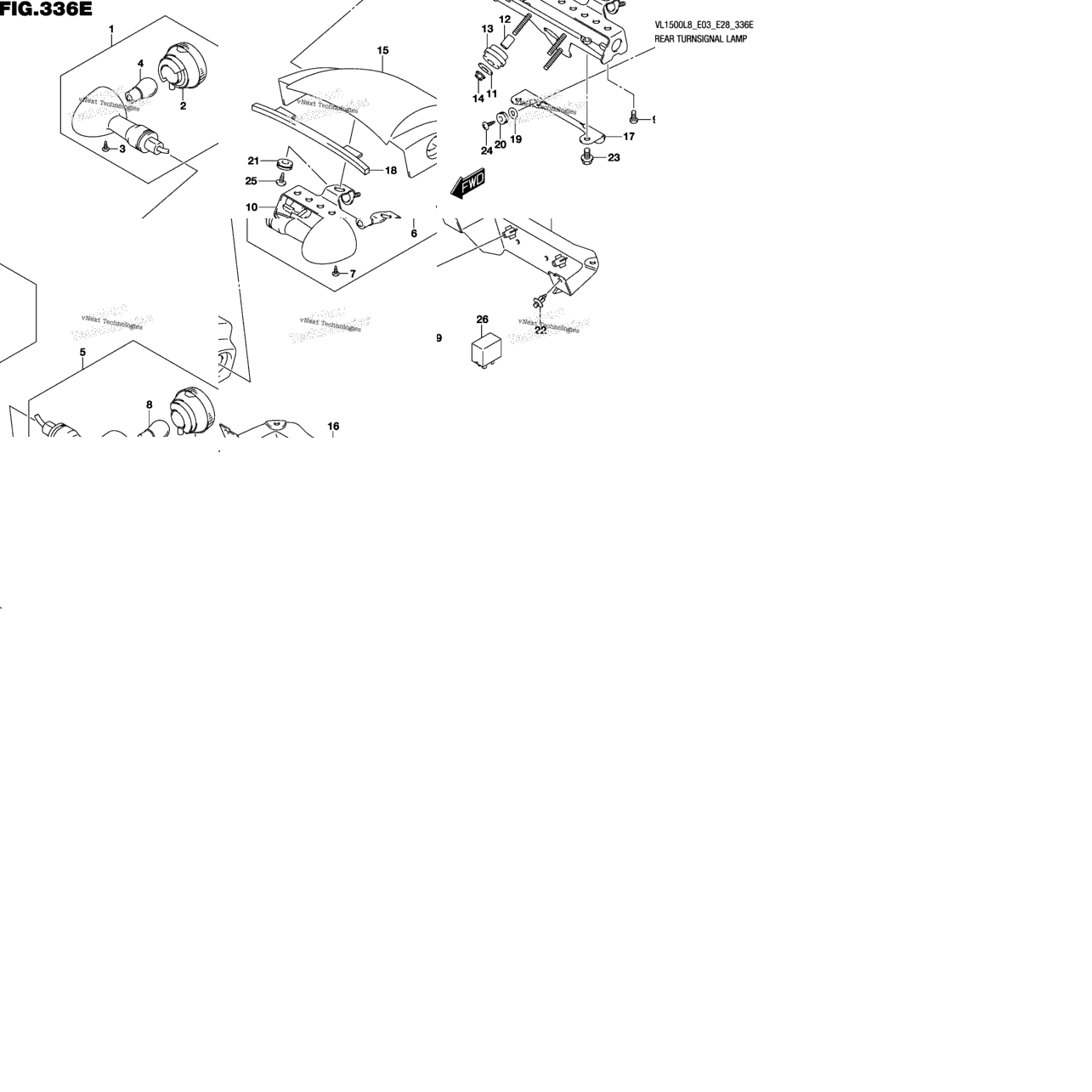 Rear Turnsignal Lamp (Vl1500tl8 E03)