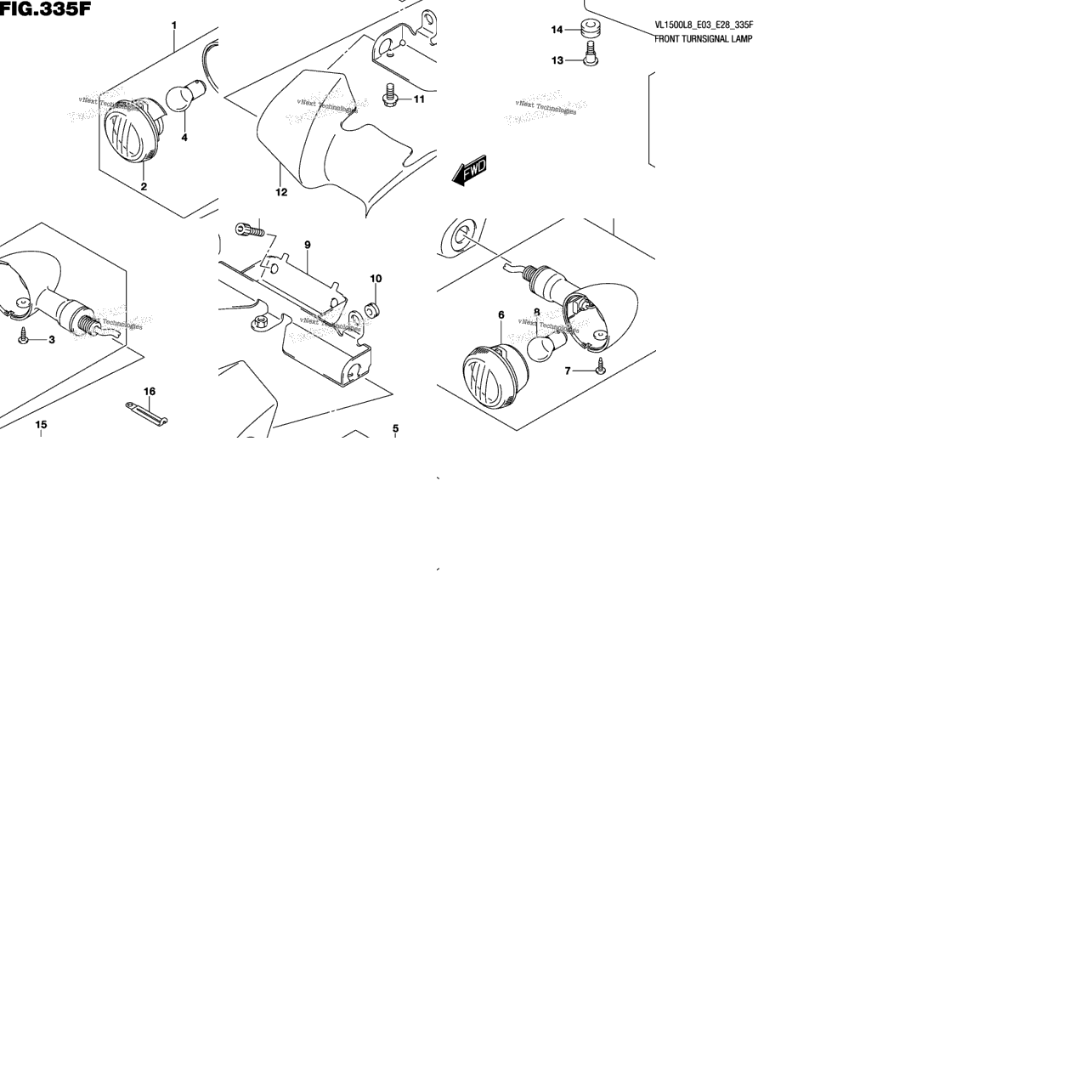 Front Turnsignal Lamp (Vl1500tl8 E28)